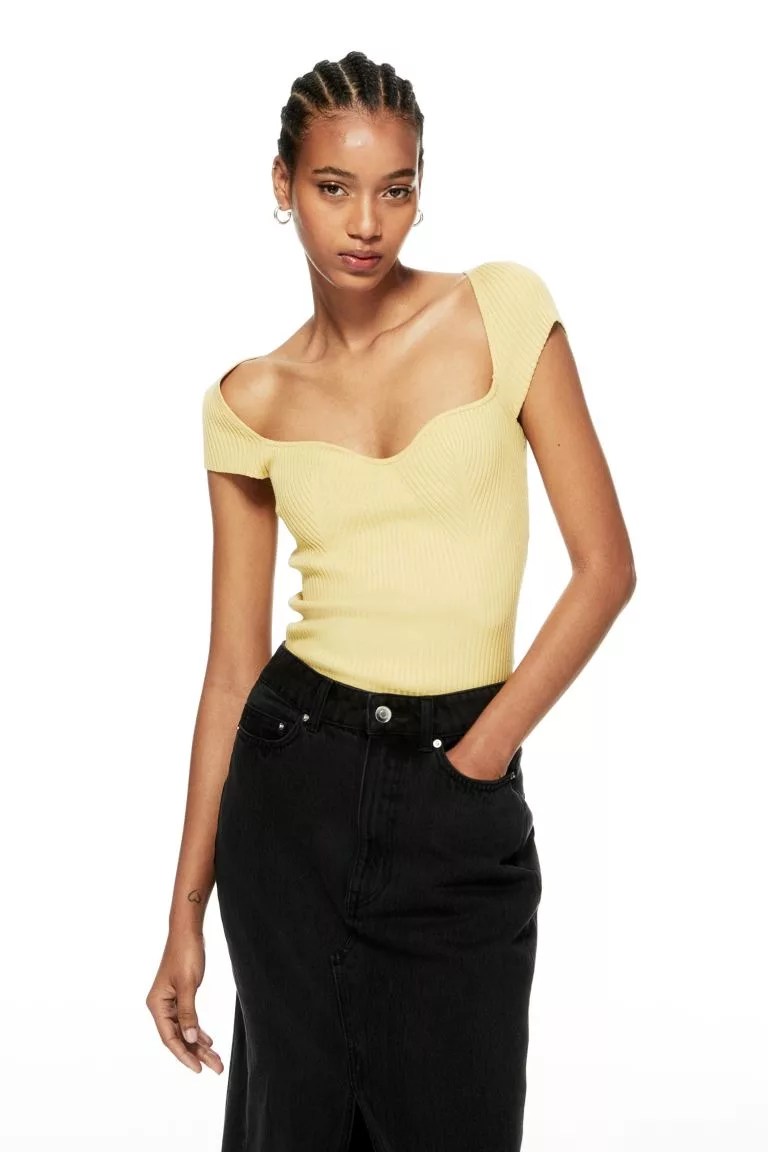 Rib-knit Top